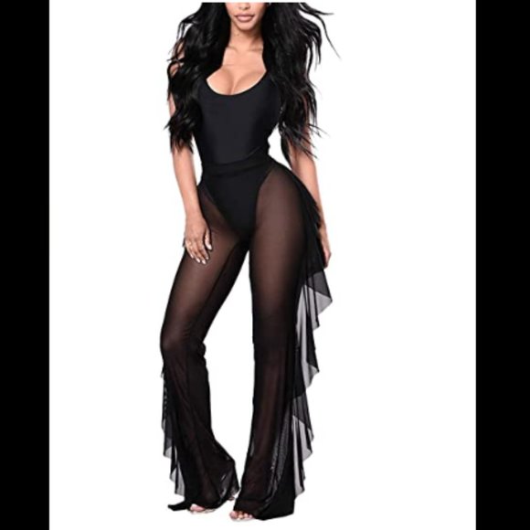 Perspective Sheer Mesh Swimsuit Cover ups Pants - Picture 4 of 6